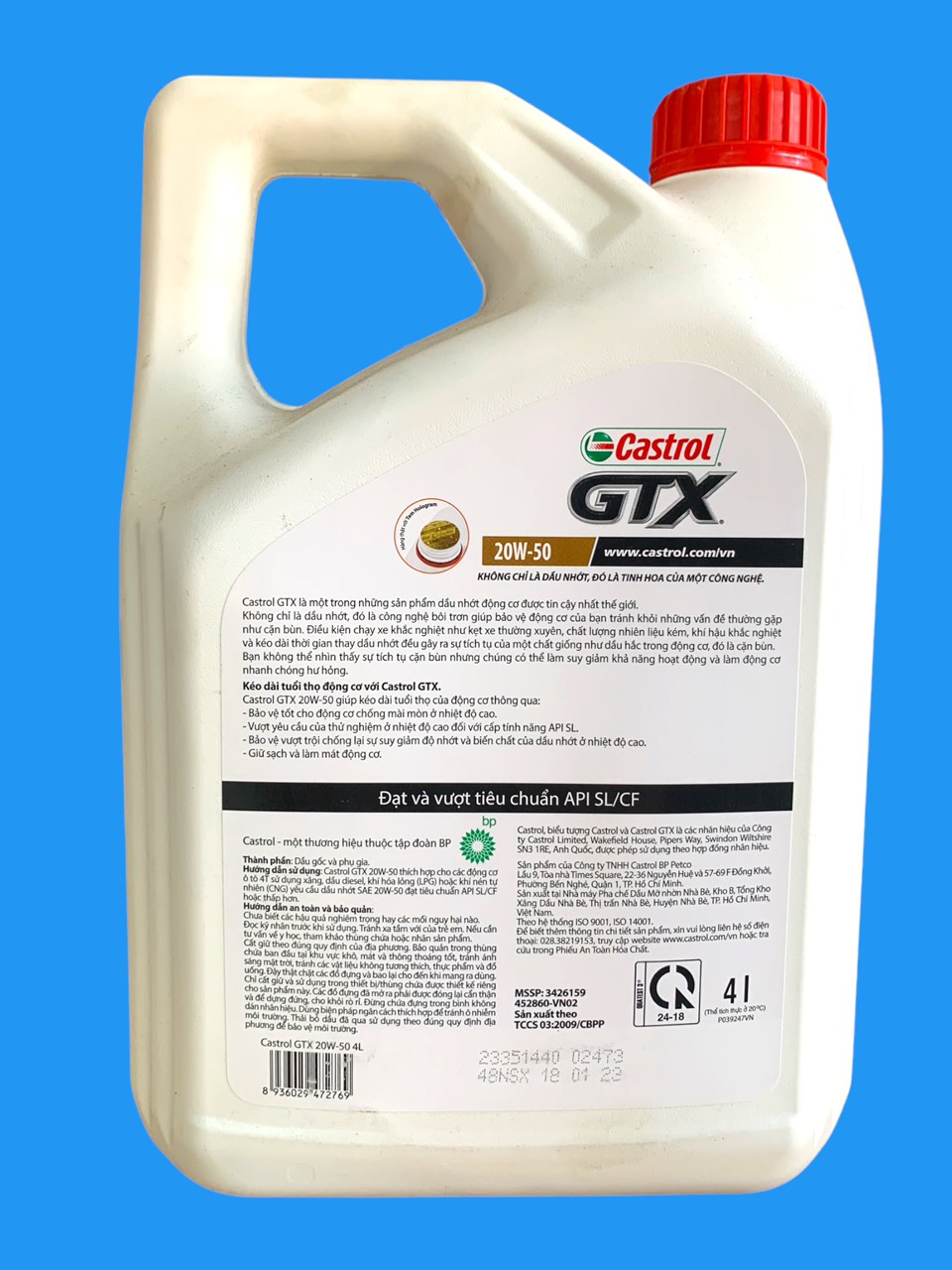 CASTROL GTX 20W50 SL/CF 4L