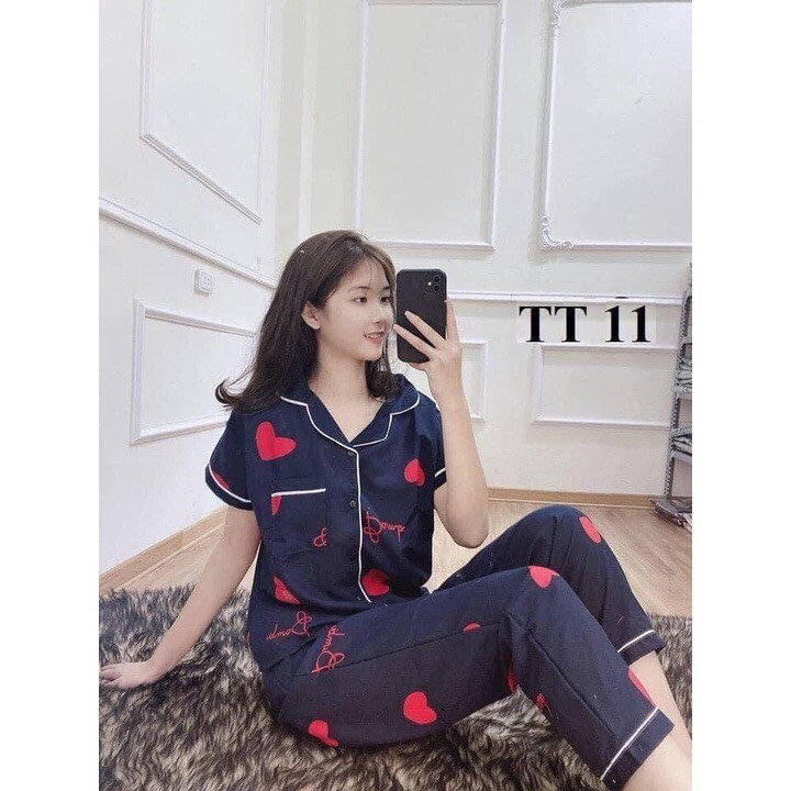 (Ib chọn mẫu) Pizama áo cộc quần dài (40~60kg tùy chiều cao)