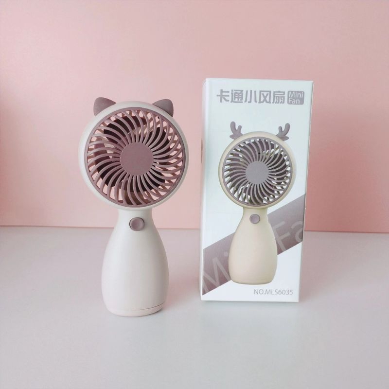 Quạt Mini Tích Điện Cầm Tay Siêu Cute