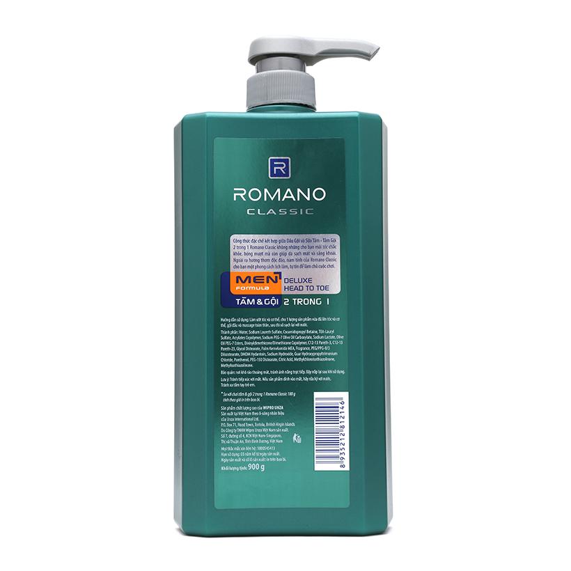 [HCM]Dầu tắm gội Romano Classic 650
