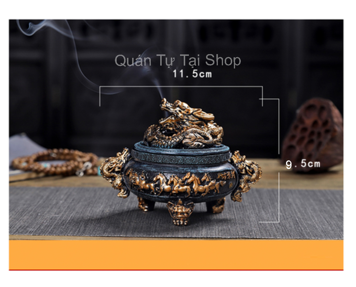 Lư hương đốt trầm vật phẩm phong thủy tâm linh