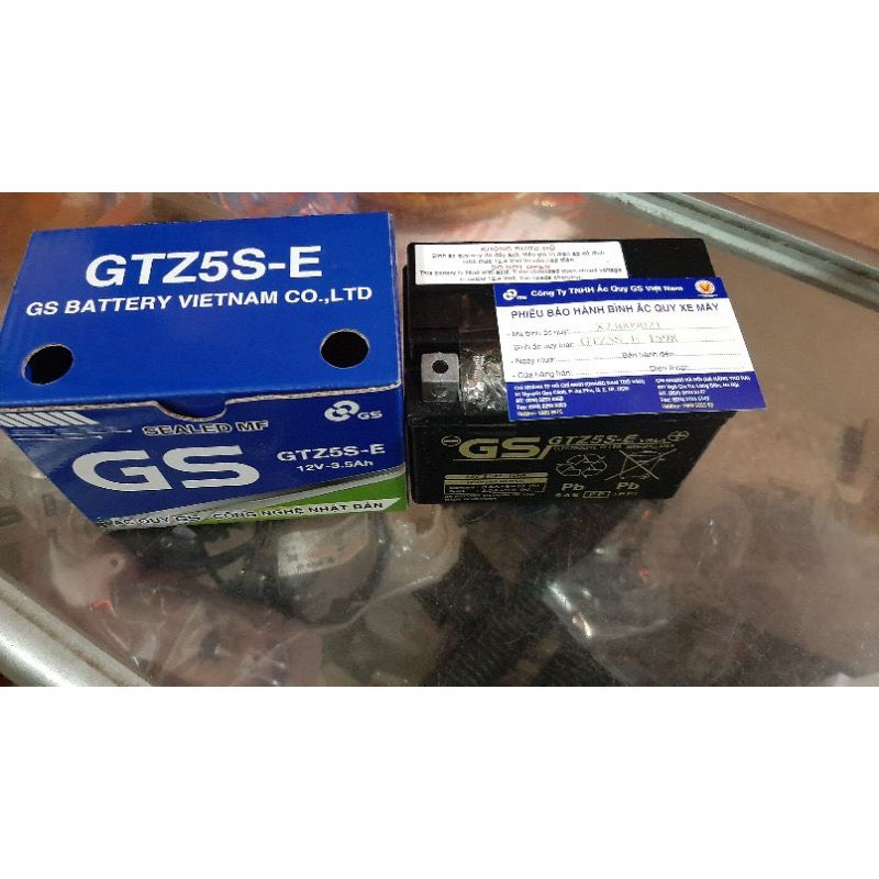 BÌNH ẮC QUY XE MÁY GS GTZ5S-E (12V–3.5AH)