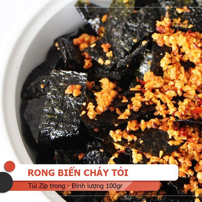 Rong biển cháy tỏi túi zip 100gr - Ăn chay Ăn Mặn nhà làm