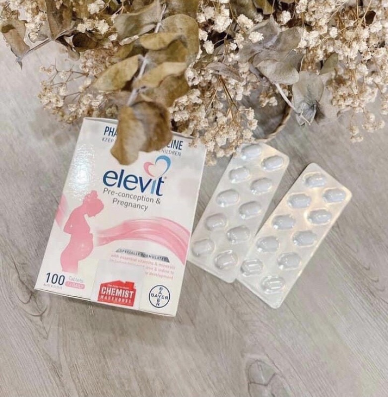 Viên uống sắt vitamin tổng hợp ELEVIT cho mẹ bầu, hộp 100 viên - Pre conception & Pregnancy . HồngNhungPharmacy cao cấp