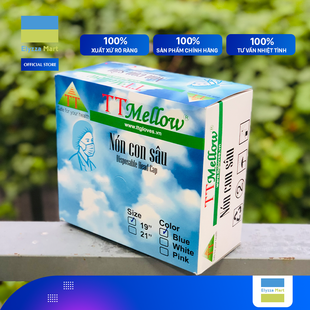 Nón Con Sâu Nón Trùm Đầu Y Tế (Hộp 100 Chiếc)