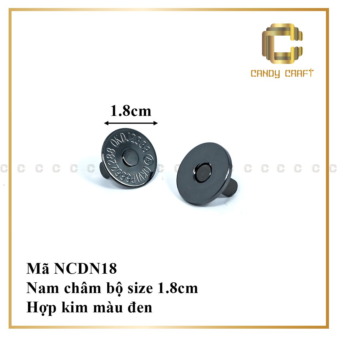 NAM CHÂM BỘ 1.4 - 1.8CM - phụ kiện làm túi xách
