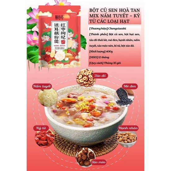 Bột Củ Sen mix hạt dinh dưỡng - Túi 400g