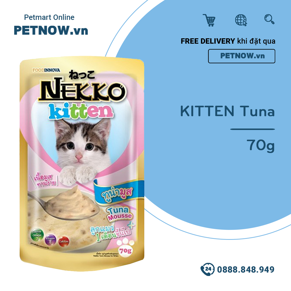 Combo Pate mèo NEKKO Kitten- 48 gói petnow