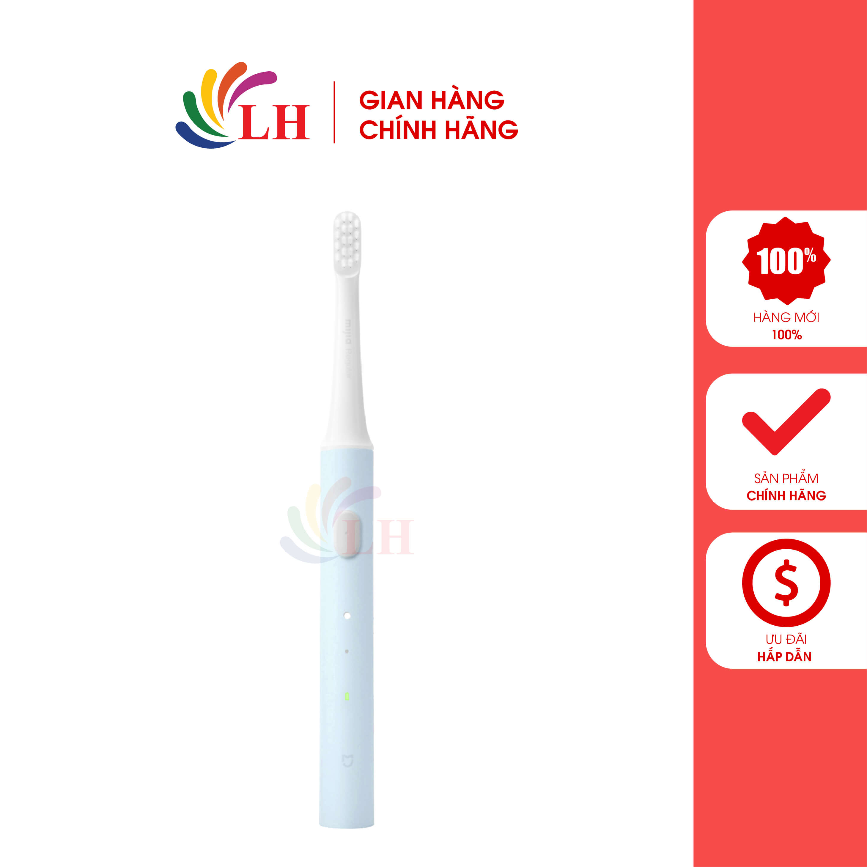 Bàn chải điện Xiaomi Mijia Sonic T100 NUN4096CN/NUN4097CN/NUN4067CN MES603 - Lông bàn chải mềm mại, an toàn, công nghệ sóng âm thanh rung ở tần số cao làm sạch tốt, chống nước