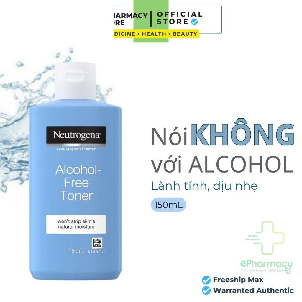 Toner NEUTROGENA không cồn - NEUTROGENA Alcohol Free Toner 150mL