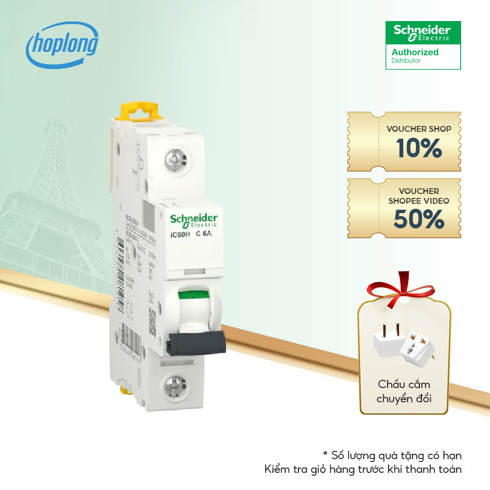 Cầu dao tự động ic60h 1p schneider a9f84110 a9f84116 a9f84120 a9f84125 a9f84132