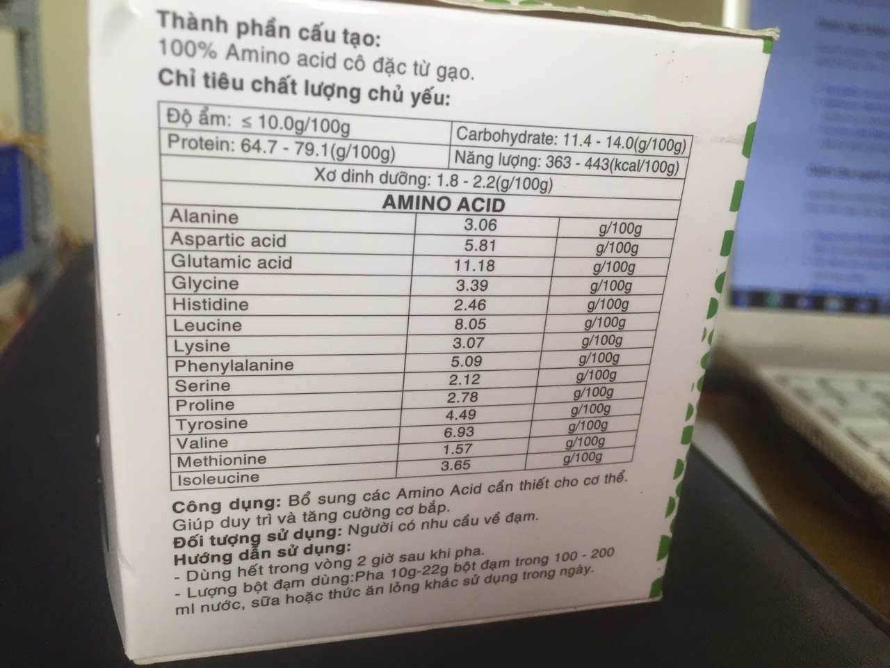 Thực phẩm bổ sung đạm: Amino Rice