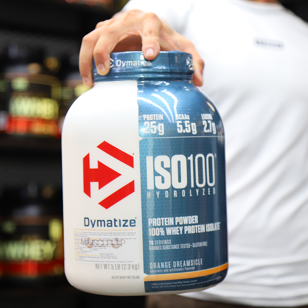 DYMATIZE ISO 100 WHEY PROTEIN POWDER WITH 25G OF HYDROLYZED 100% WHEY ISOLATE (5 LBS)  ISO100 - BenTre Supplement