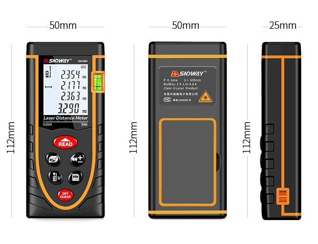 High Quality Sndway Sw-M50 Distance Meter