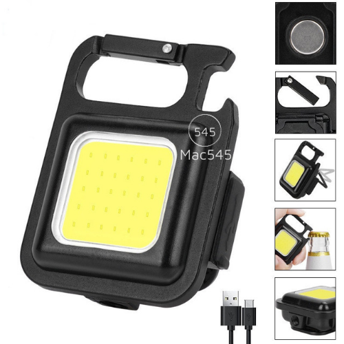 Đèn Pin Móc Khóa Mini Siêu Sáng Đèn LED Mini Bỏ Túi Sạc Type C