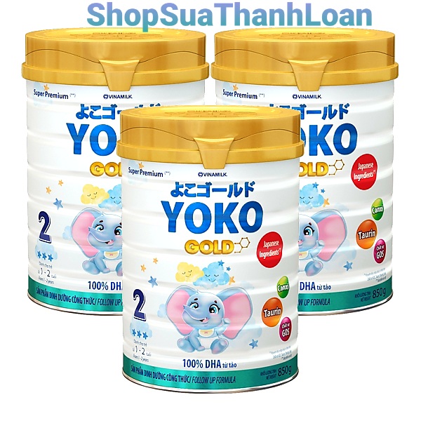 Combo 4 Cans Yokogold Powdered Milk 2 Cans 850g.