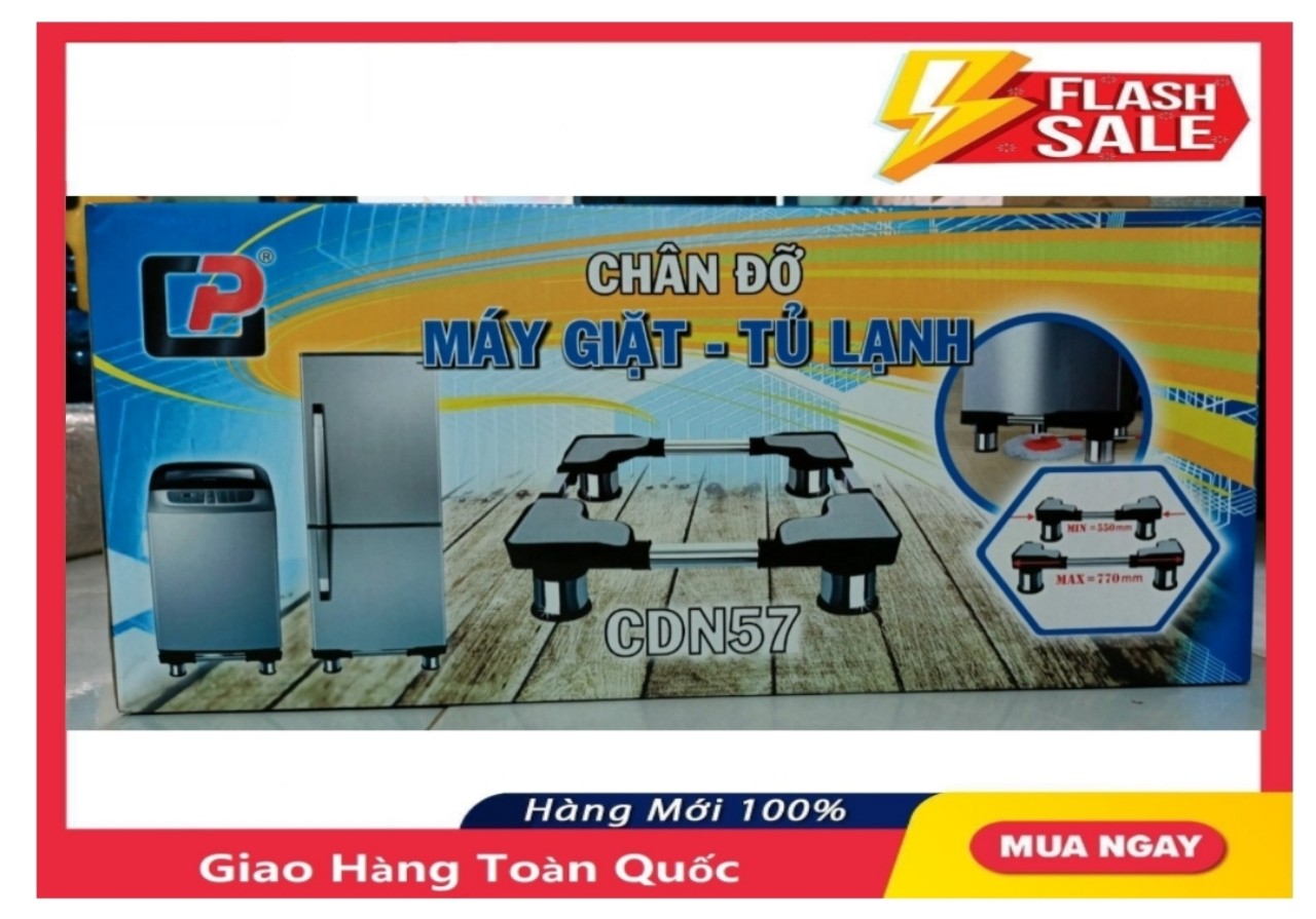 CHÂN ĐỠ MÁY GIẶT- TỦ LẠNH CHÁNH PHÁT- CDN57 ( Máy giặt từ 8- 18 kg. tủ lạnh từ 250l- 450 Lít)
