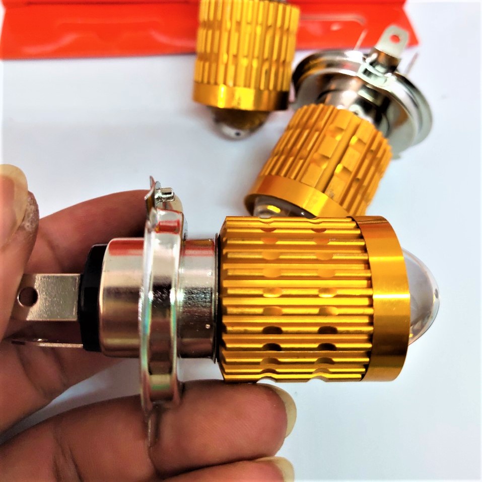Đèn pha xe máy led 2 chế độ cốt vàng pha trắng siêu sáng , Đèn pha led xe máy mẫu mới , Đèn pha trợ sáng xe máy , đồ chơi trang trí xe máy , phụ tùng phụ kiện xe máy