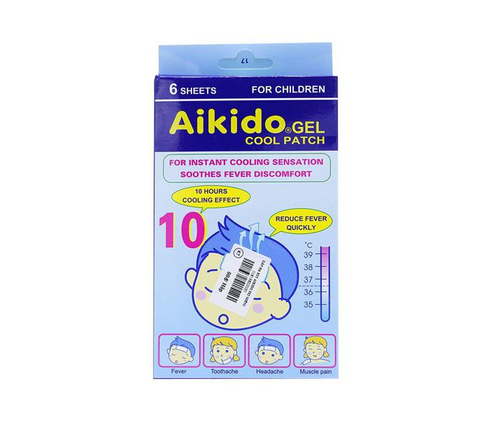 Miếng dán hạ sốt Aikido Gel Cool Patch Hộp 6 miếng