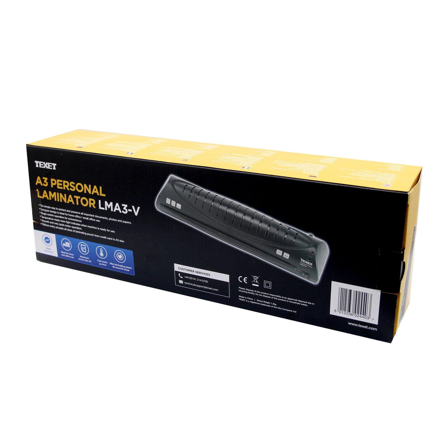 Máy ép Plastic khổ A3 Texet LMA3-V (đen)