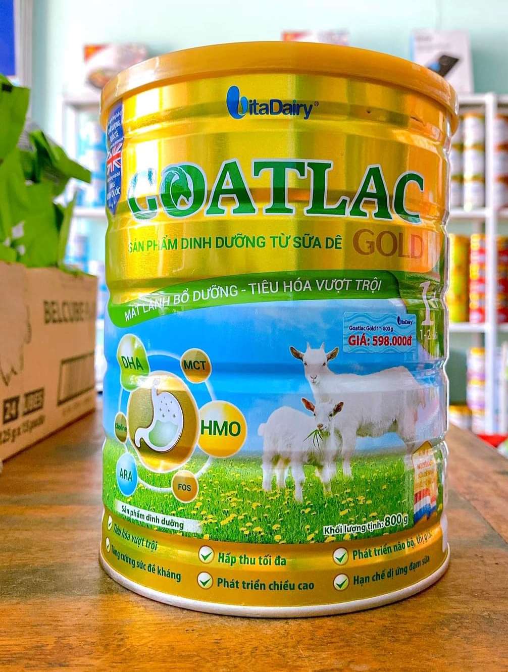 Sữa dê Goatlac Gold 1+ 800gr (Date mới)