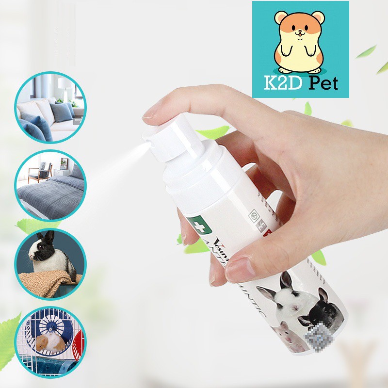 [Hoàn tiền 10%][100ml] Xịt kháng khuẩn, xịt khử mùi Jonsanty cho hamster, Guinea Pig (bọ ú, chuột lang), thỏ, sóc bắc mỹ, chinchilla