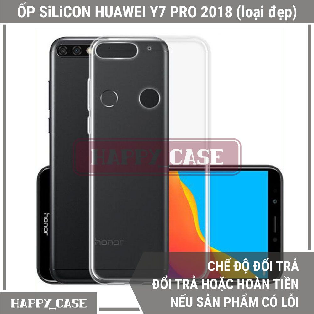 Ốp Lưng Điện Thoại Huawei Y7 Pro 2018 (Loại Đẹp) Thin Transparent Silicon
