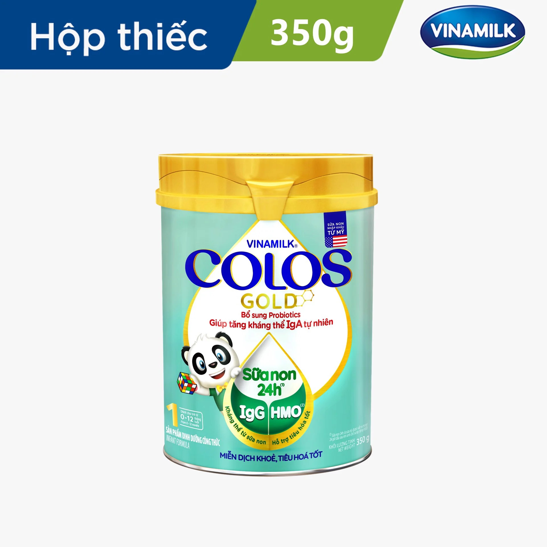 (HSD T5-2025) Sữa Bột Vinamilk ColosGold Sữa Non 1 350g (cho trẻ từ 0 - 1 tuổi).