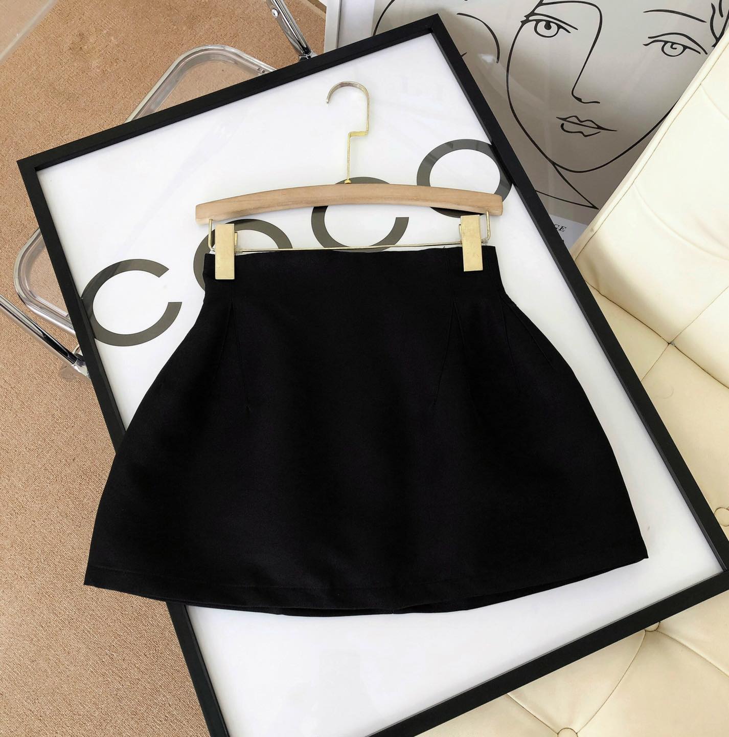 [Ảnh thật] Chân váy chữ A cạp cao hàng cao cấp