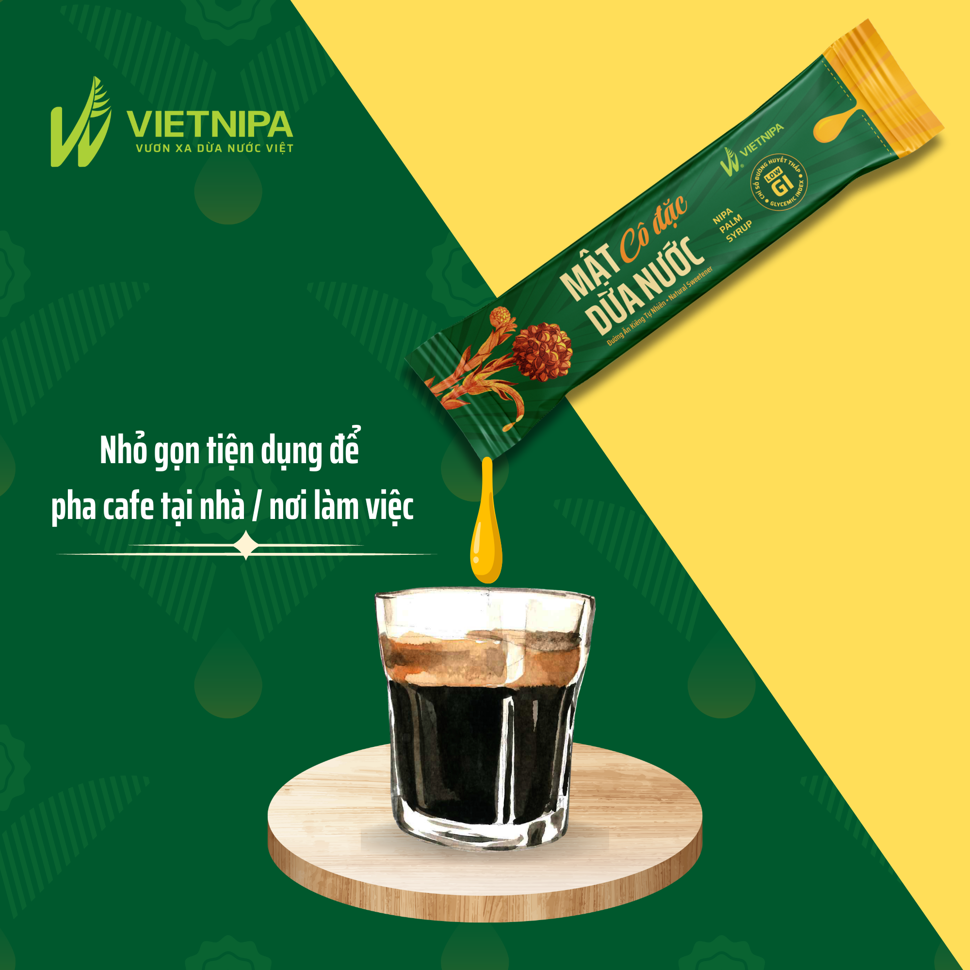 Mật Dừa Nước Vietnipa - Cô đặc - 15 gr