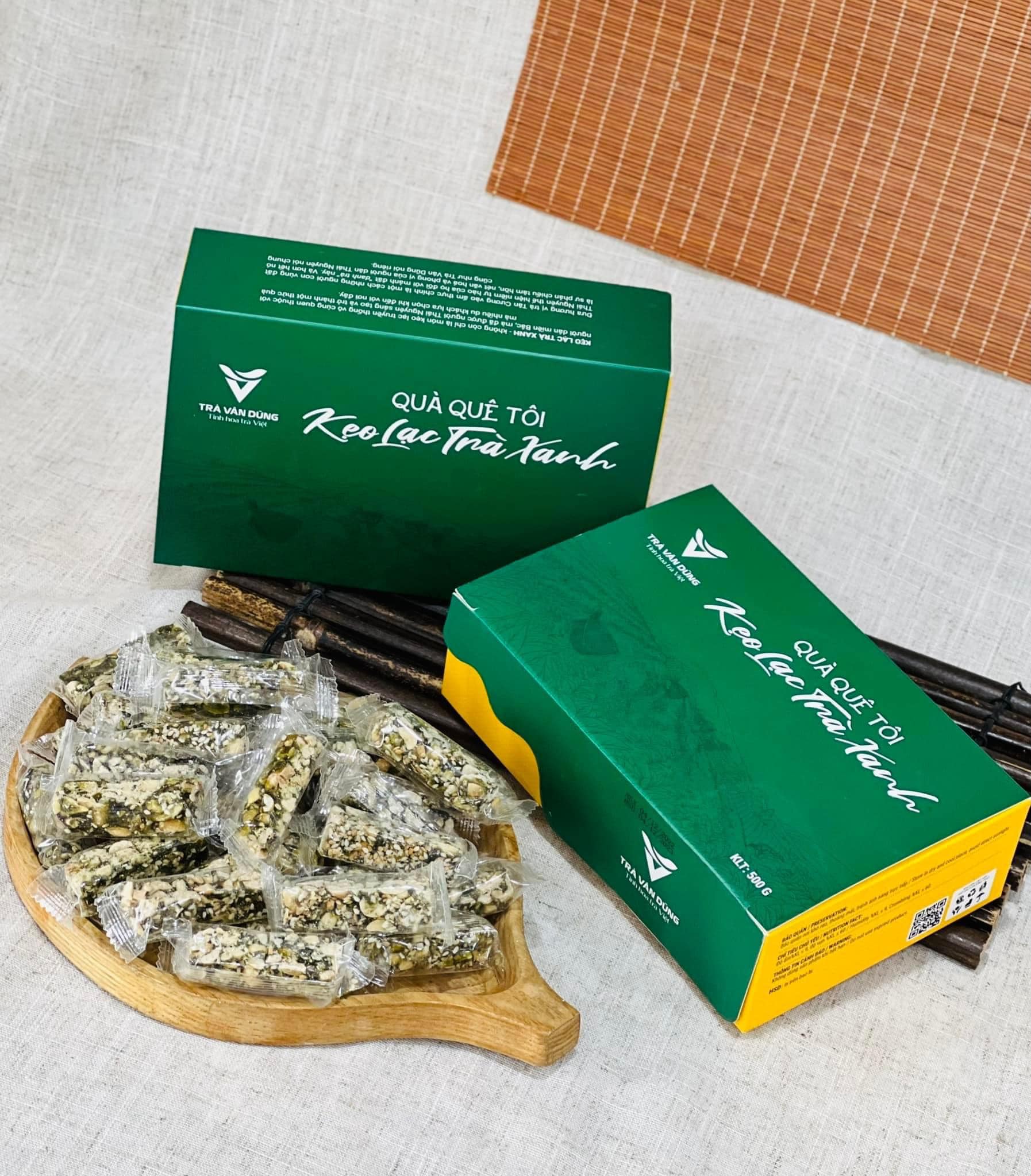 Kẹo lạc trà xanh Trà Văn Dũng Behapy