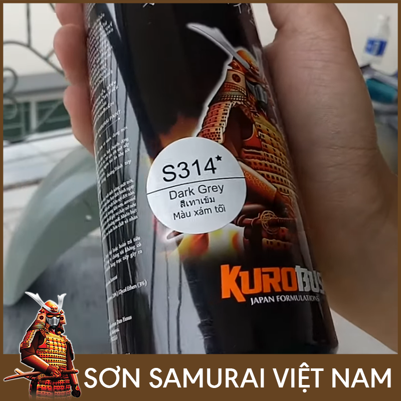 Chai sơn màu xám tối S314 sơn samurai