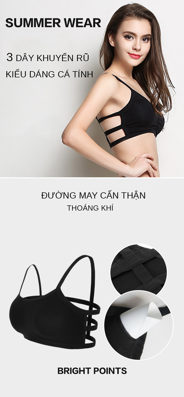 Áo học sinh - áo 3 dây - áo trắng nữ sinh