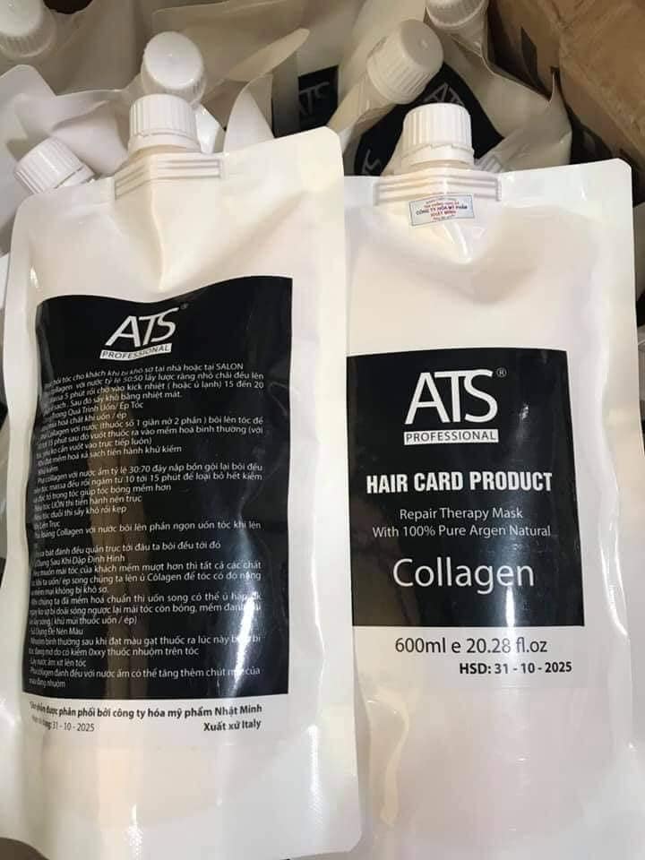 [ Tặng Mũ Ủ ] Hấp Siêu Mềm Mượt Phục Hồi Tóc Hư Tổn ATS 600ML
