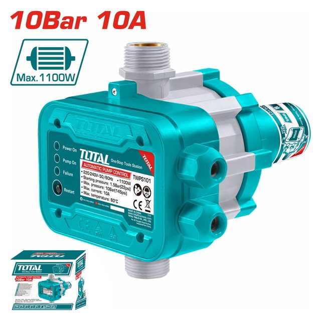 Rờ le bơm nước tự động bằng áp suất TOTAL áp suất khởi động 1.5bar, tối đa 10bar Máy bơm nước chính hãng - Thinksafe