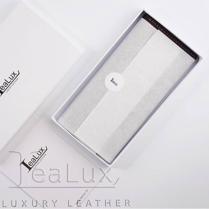 Ví Dài Mini Da Sáp Handmade LEALUX Mini Long Wallet