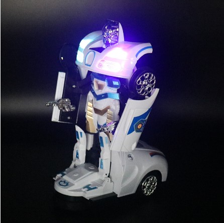 Đồ chơi xe ô tô cảnh sát biến hình Robot