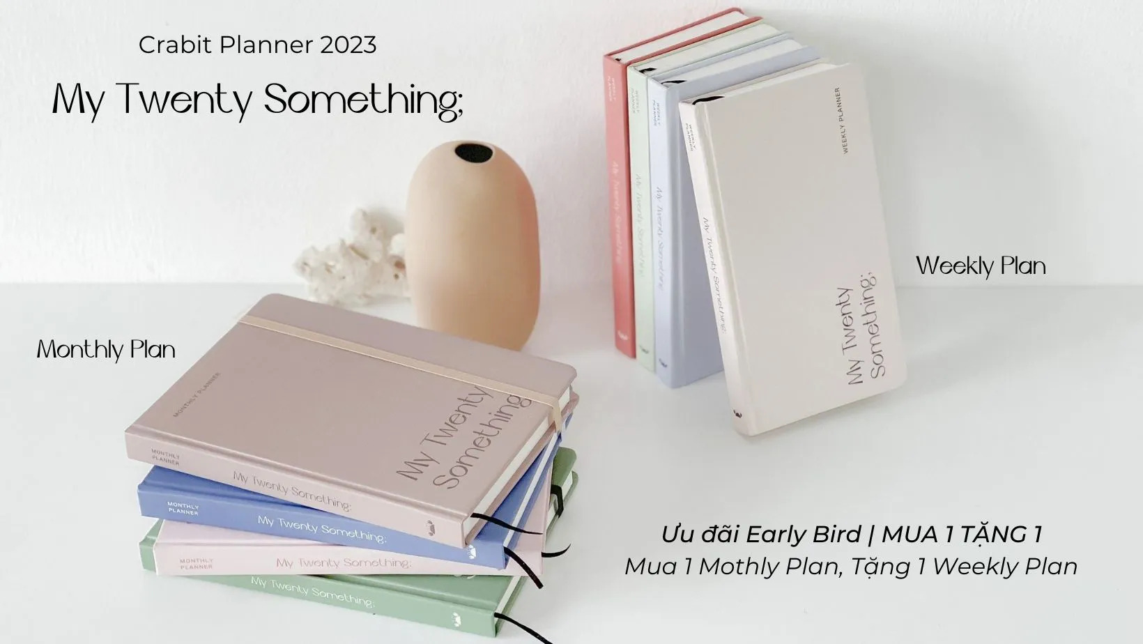 Sổ planner lập kế hoạch 2023 Crabit My Twenty Something
