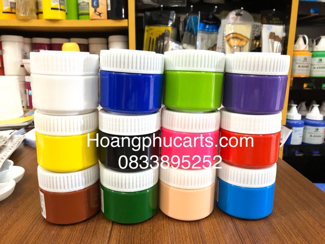 Combo 12 màu acrylic 3D 100ml cơ bản