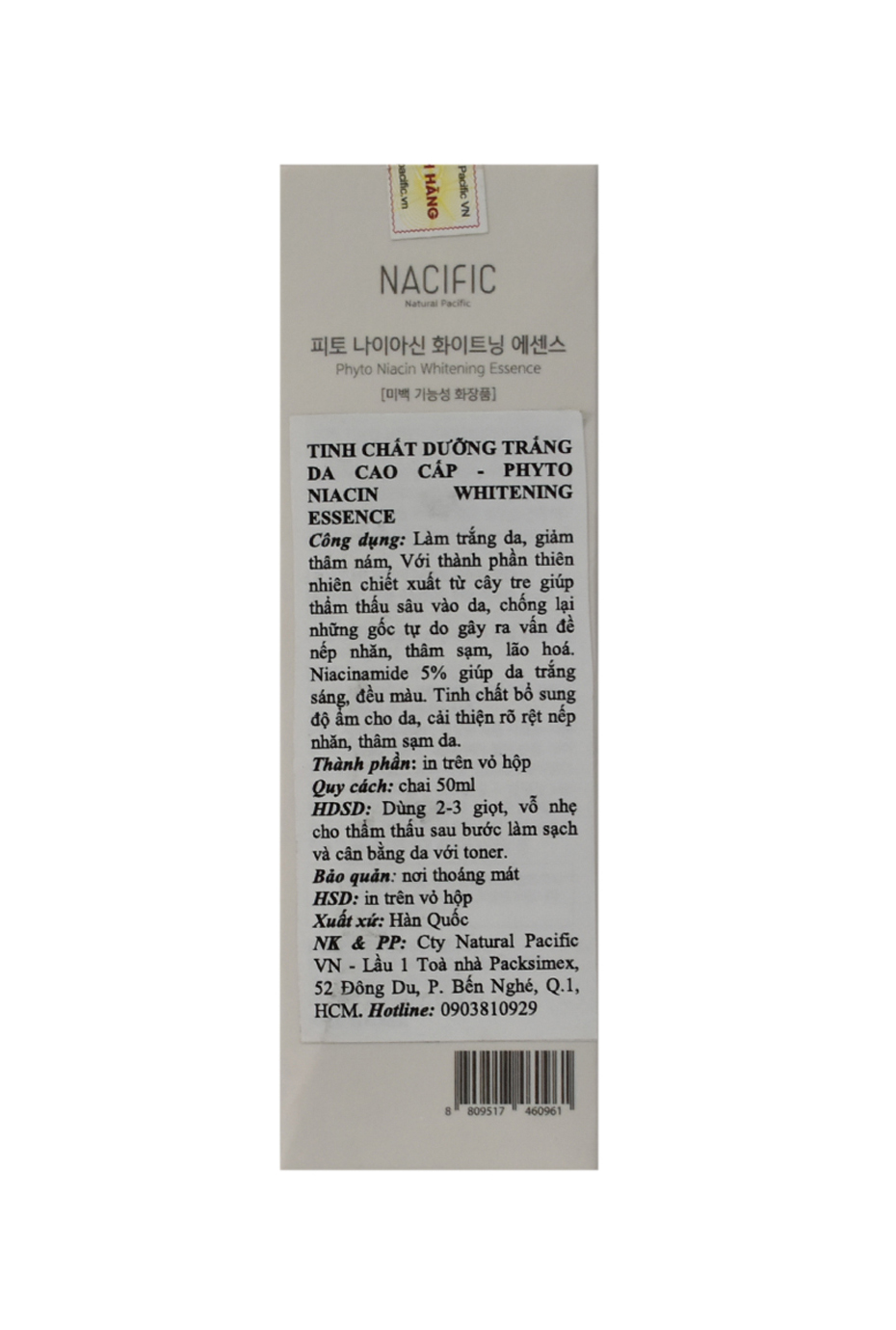 BỘ ĐÔI TINH CHẤT HOÀN HẢO NACIFIC 100ML