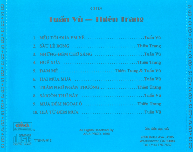 [MDCD] Bộ 3 CD Tuấn Vũ Thiên Trang Tuyển Chọn