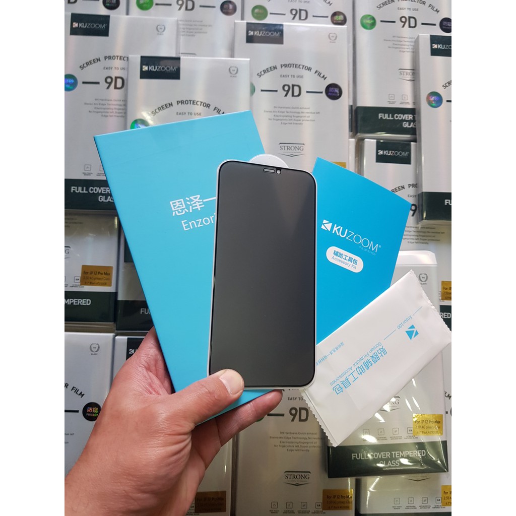 Kính cường lực 2In1 vừa chống NHÌN TRỘM chống VÂN TAY KUZOOM