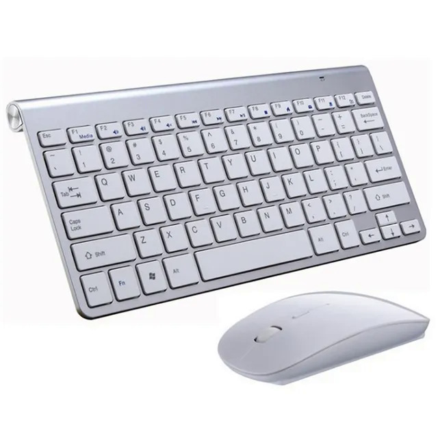 Combo bàn phím chuột không dây Mini 2.4Ghz mới cho máy tính để bàn Mac Máy tính xách tay máy tính xách tay bàn phím TV thông minh