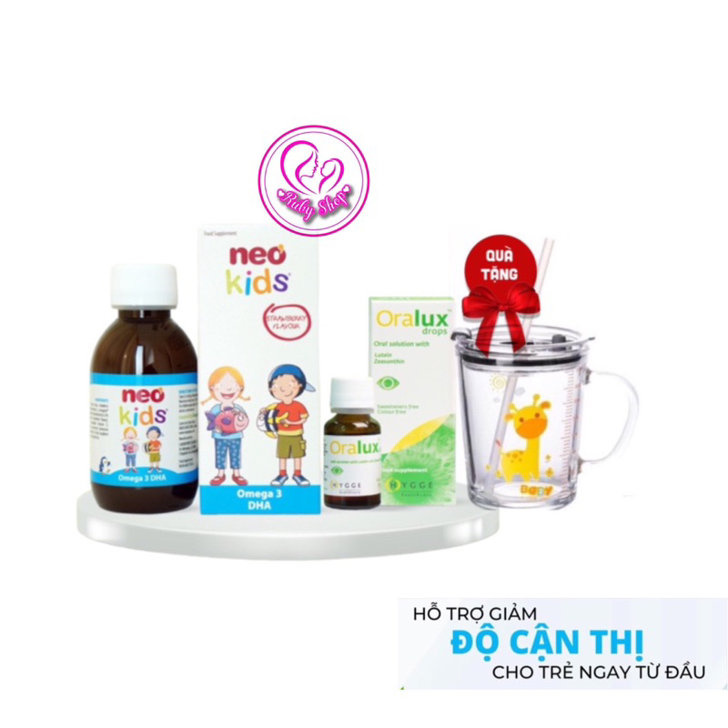 Bộ đôi sáng mắt cho bé Neo kids và Oralux bảo vệ mắt, phòng cận thị quà