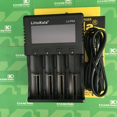 Sạc pin Liitokala Lii-PD4 có màn hình báo dung lượng pin, sạc cho pin 3.7V 3.2V 18650 26650 và 1.2V A, AA, AAA