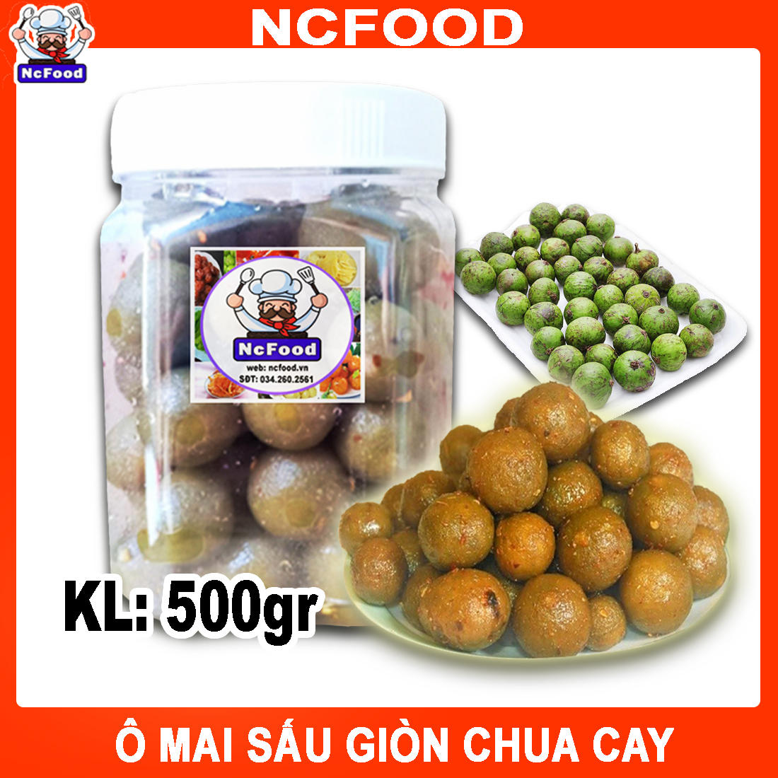 Sấu dầm chua ngọt Giòn Cay 500gr