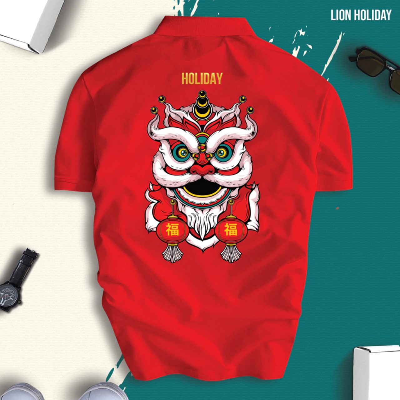 Áo thun cổ trụ cổ bâu HOLIDAY(VẢI DA CÁ) - AOTHUNSN