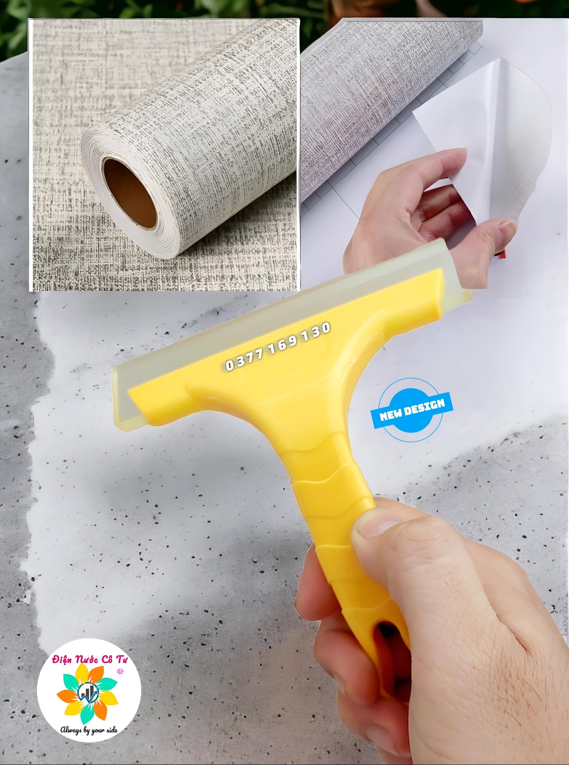 Cây vuốt giấy dán tường cây dán decal dụng cụ dán giấy dán decal