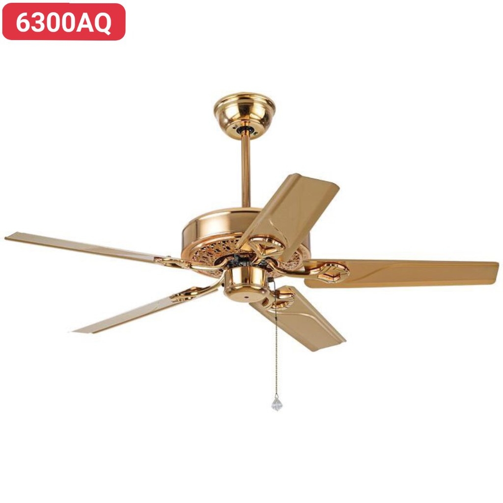 Ceiling fan lamp No 5 petals steel Động mechanical copper core running smoothly, động DC Motor 6 speed wind has the remote [warranty 5 years]