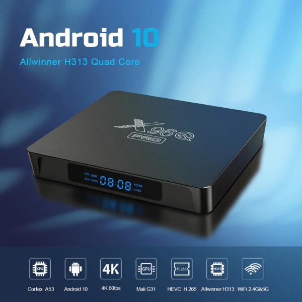 [HCM]Android Box X96Q Pro Android TV 10 Ram 2GB Rom 16GB Wifi Dual Band AC 2 băng tần 2.4/5Ghz CPU 4 nhân H313 mạnh mẽ mức giá tốt